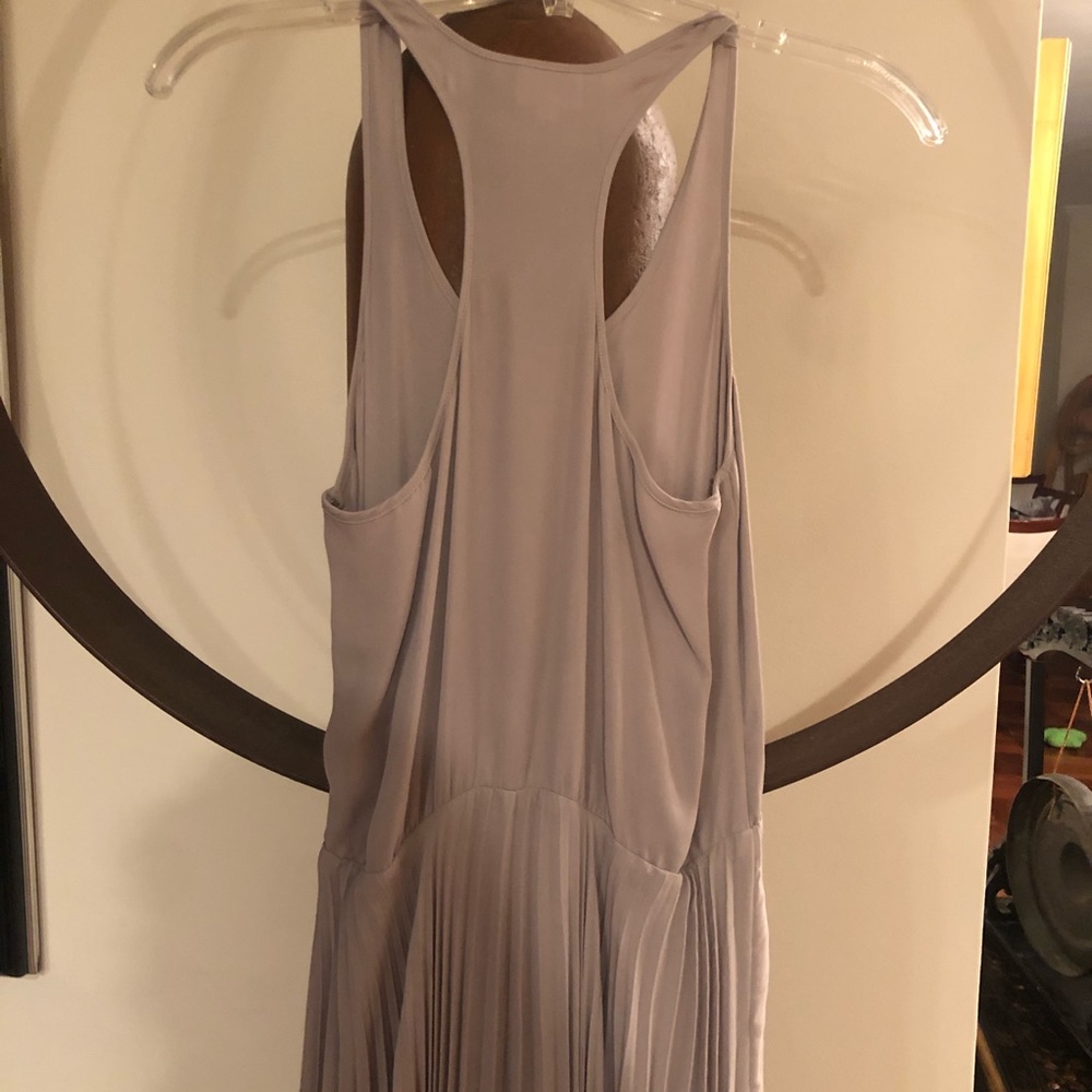 Parker Pleated Maxi Dress grey/oatmeal M size